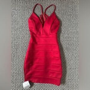 Me Château Deep Rouge Bodycon Dress